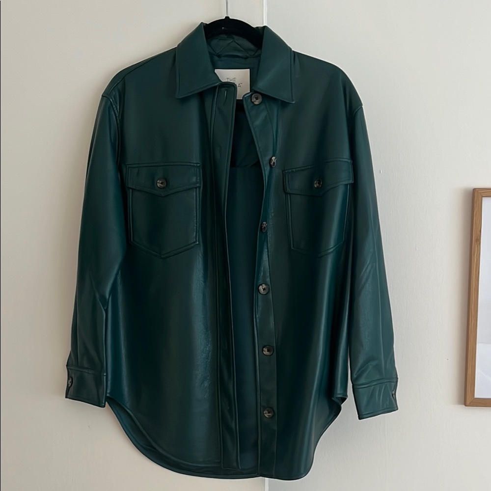 Wilfred scarab green shirt jacket